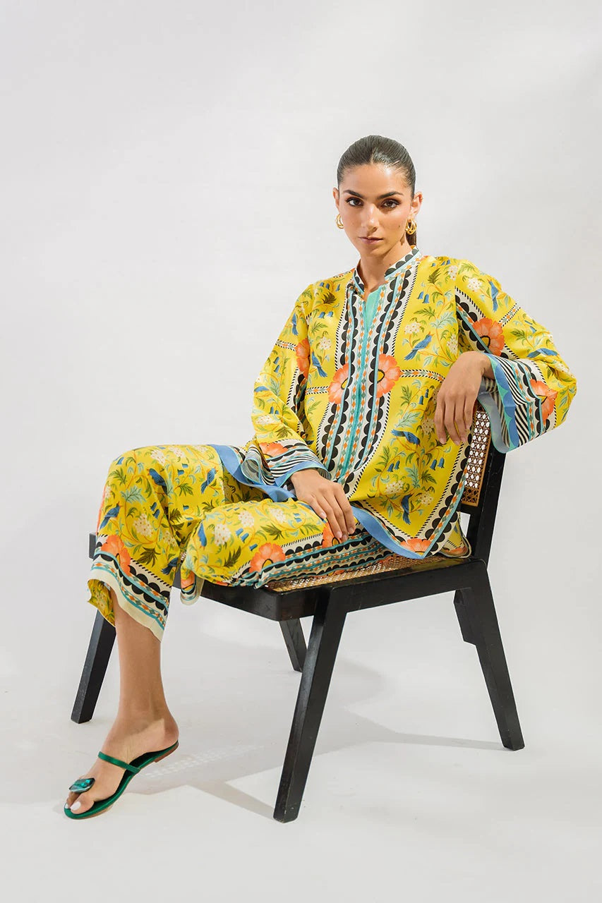 Eden Bloom Printed Co-ord Set – Black | Red | Yellow