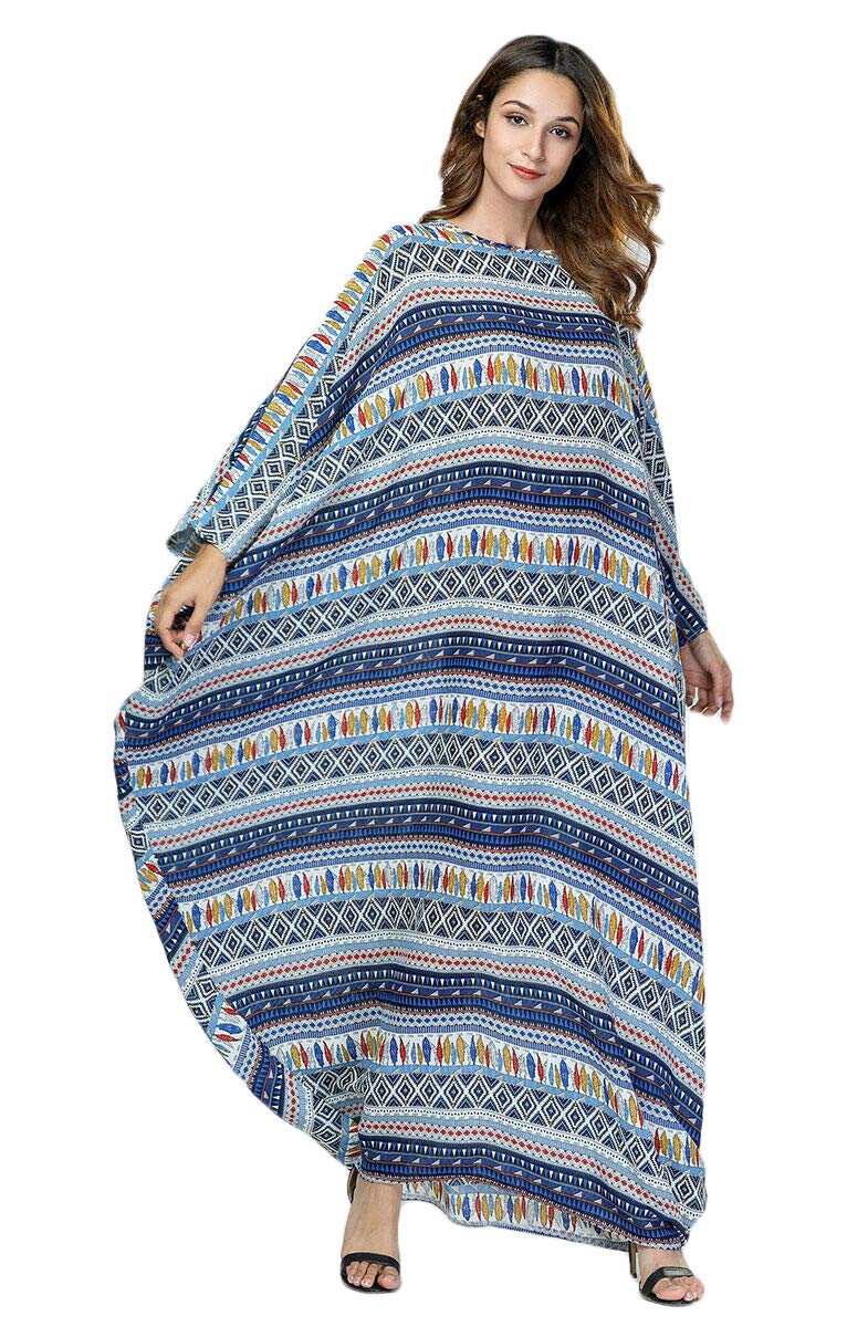 Bohemian Multicolour Printed Oversized Kaftan