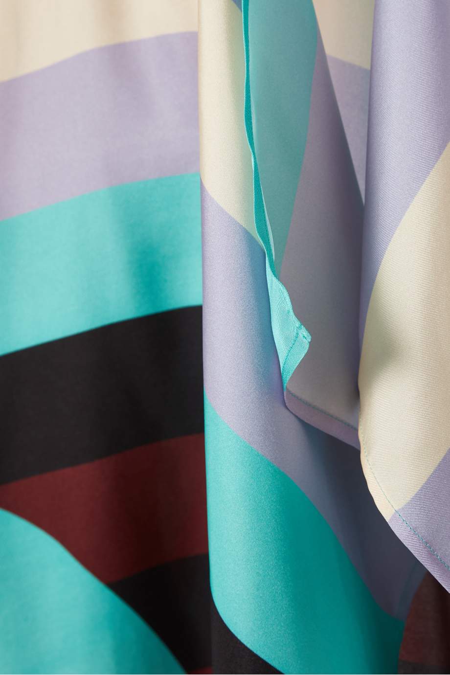 Pastel Abstract Multicolor Silk Kaftan
