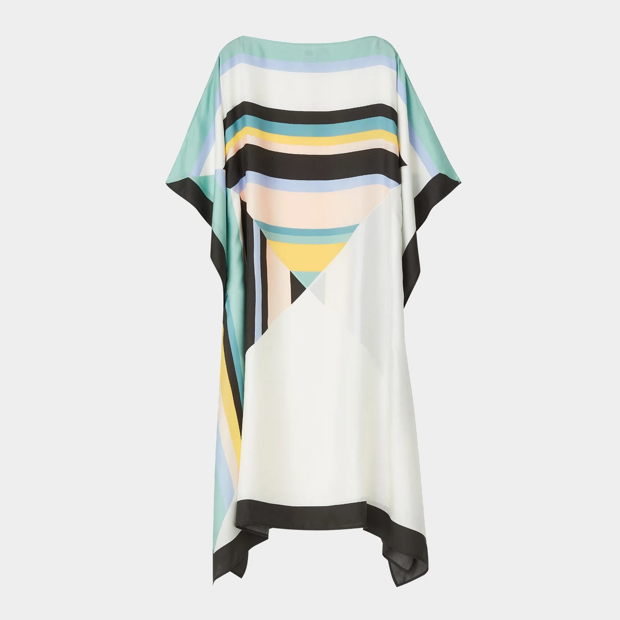 Chic Multicolor Stripe Flow Kaftan