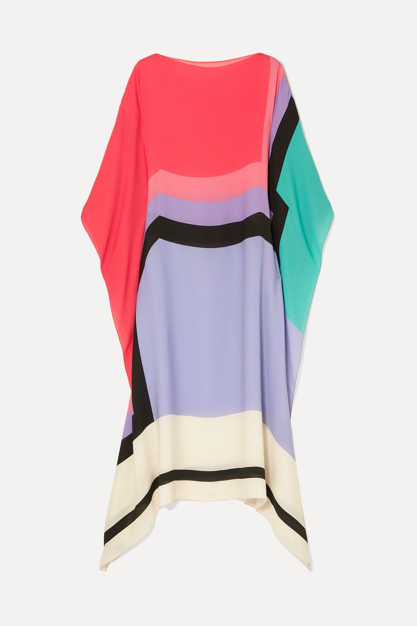 Vibrant Multicolor Panel Kaftan