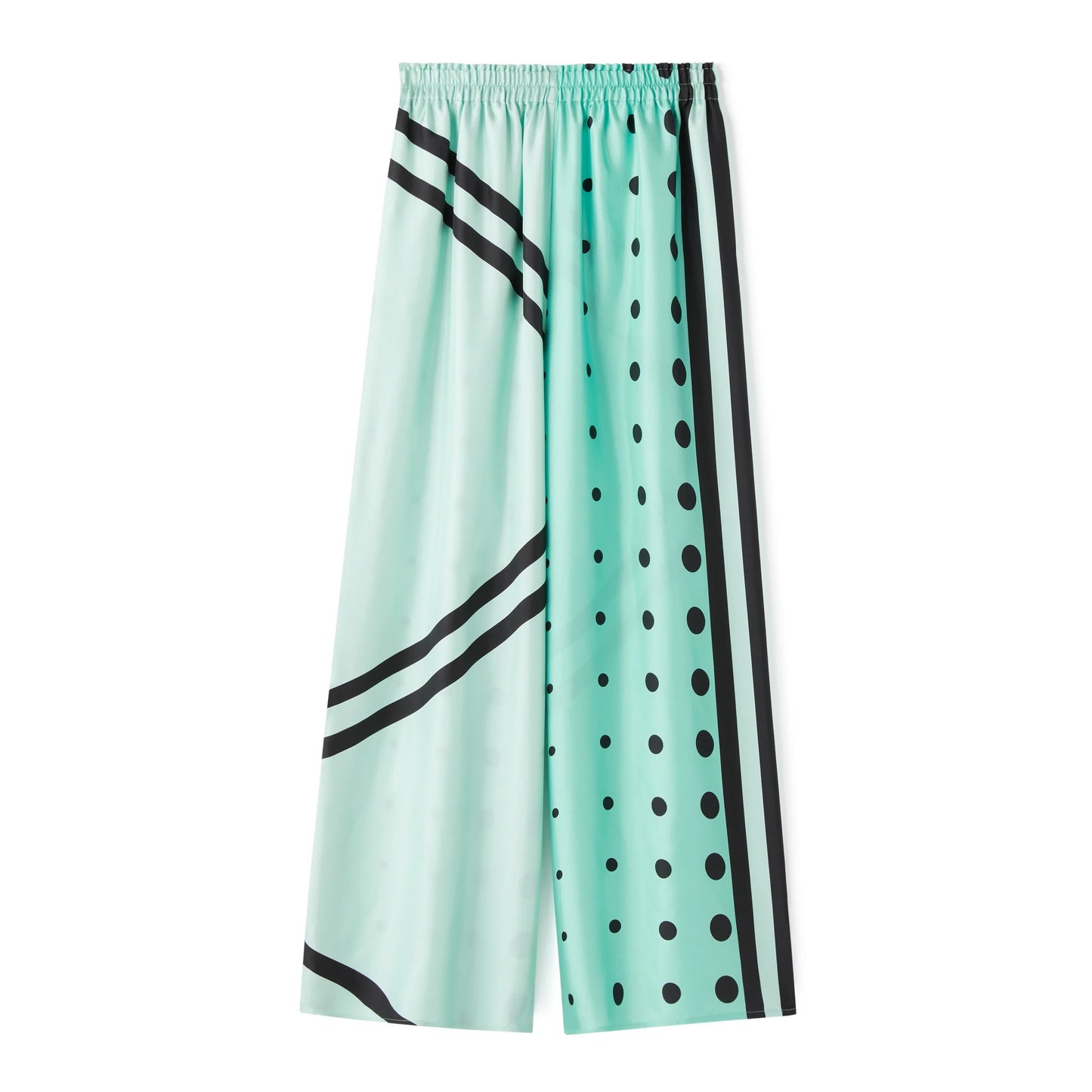 Mint Green Graphic Silk Co-ord Set – Contemporary Luxe
