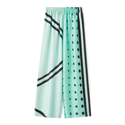 Mint Green Graphic Silk Co-ord Set – Contemporary Luxe