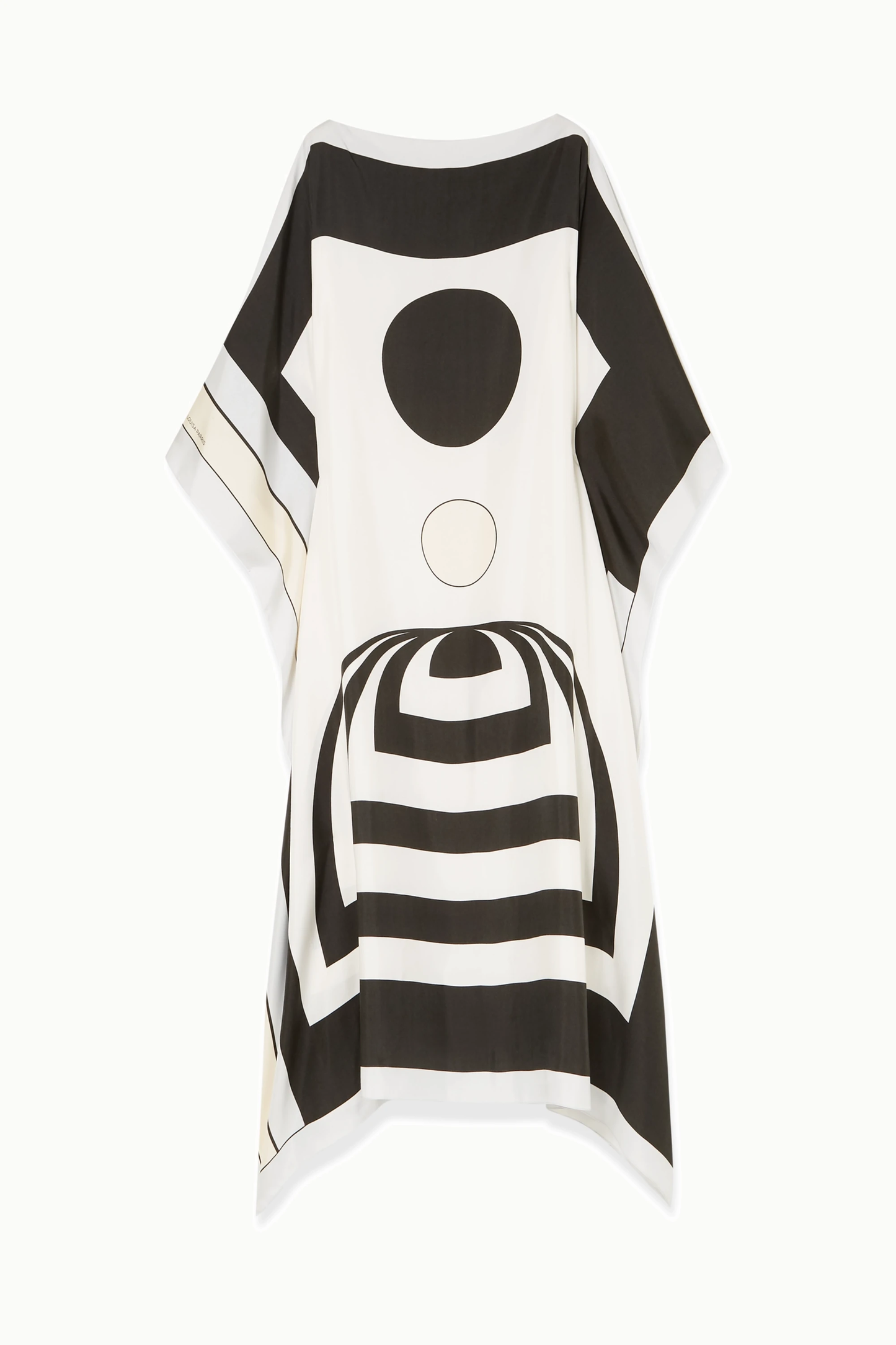 Chic Black & White Geometric Print Kaftan