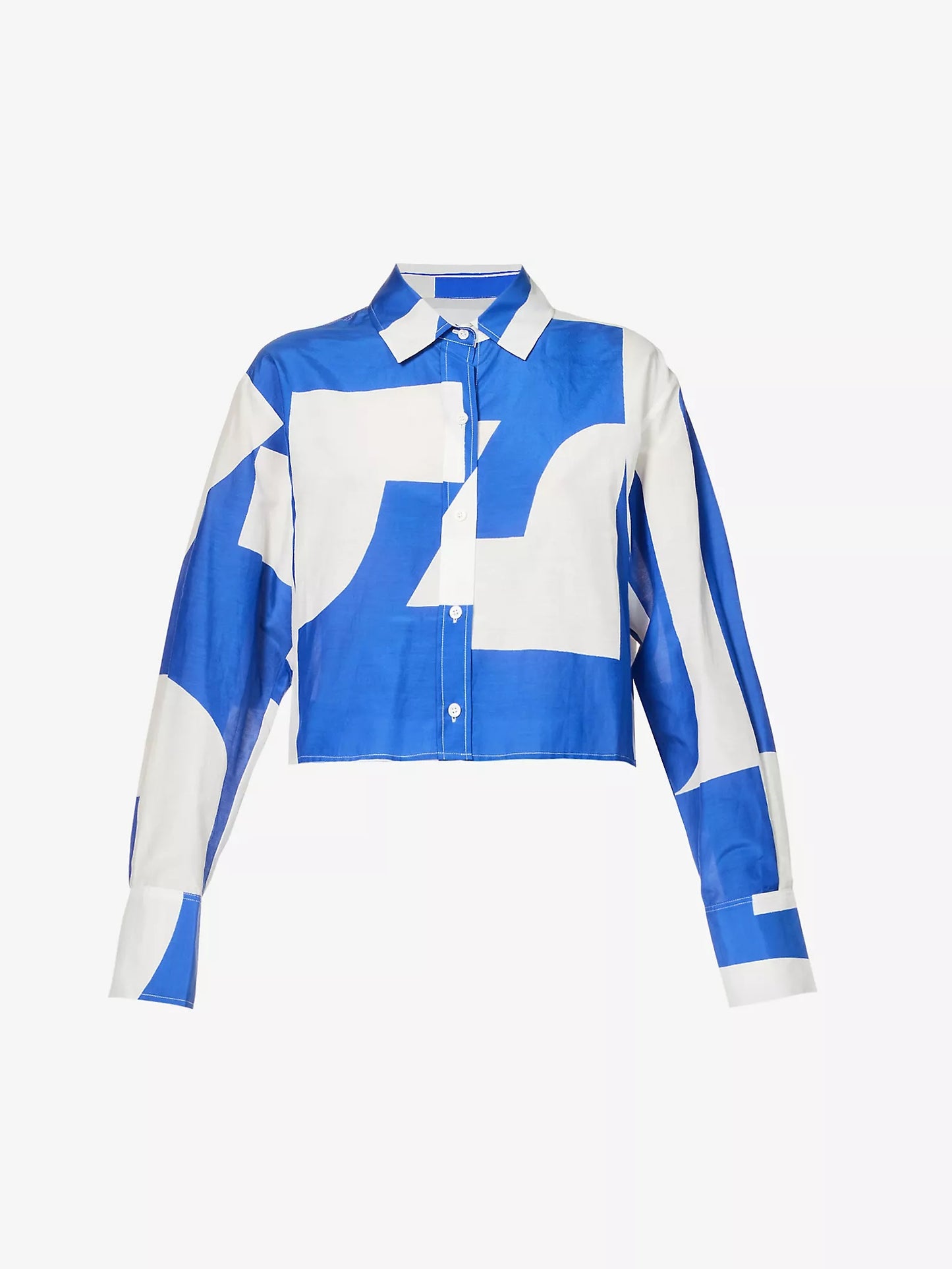 Electric Abstract Co-ord Set – Blue & White