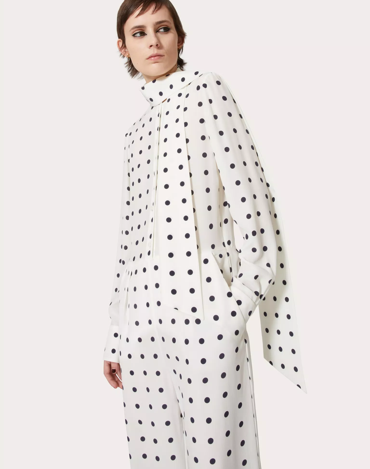 Monochrome Polka Dot Co-ord Set – White & Black