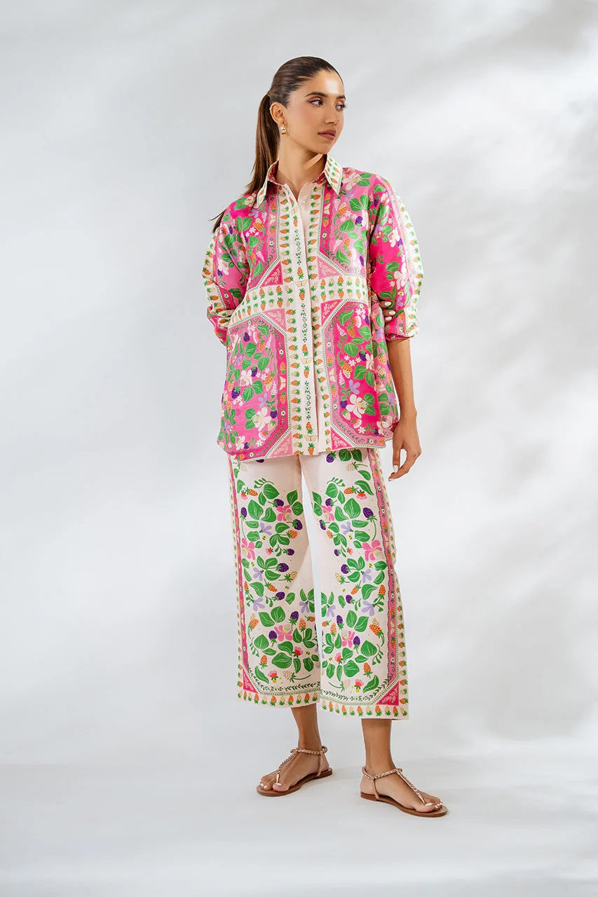 Rosabella Bloom Co-ord Set – Pink &amp; Green Floral