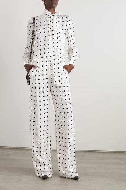 Monochrome Polka Dot Co-ord Set – White & Black