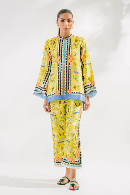 Eden Bloom Printed Co-ord Set – Black | Red | Yellow