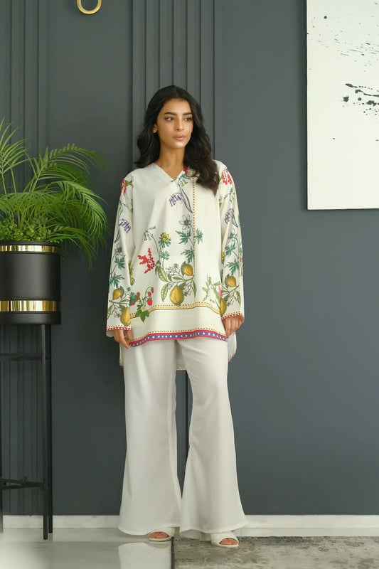 Citrus Garden Printed Co-ord Set – Ivory Botanical