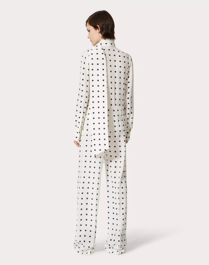 Monochrome Polka Dot Co-ord Set – White & Black