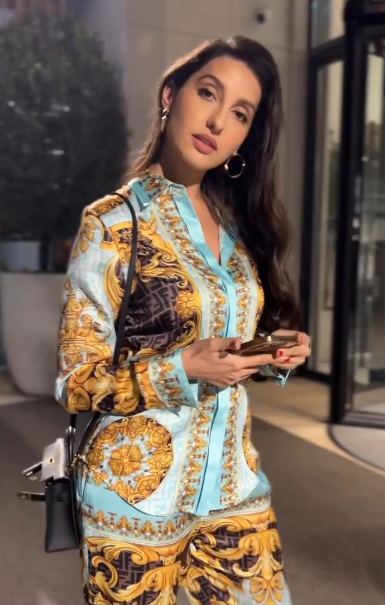 Baroque Luxe Satin Co-ord Set – Turquoise & Gold