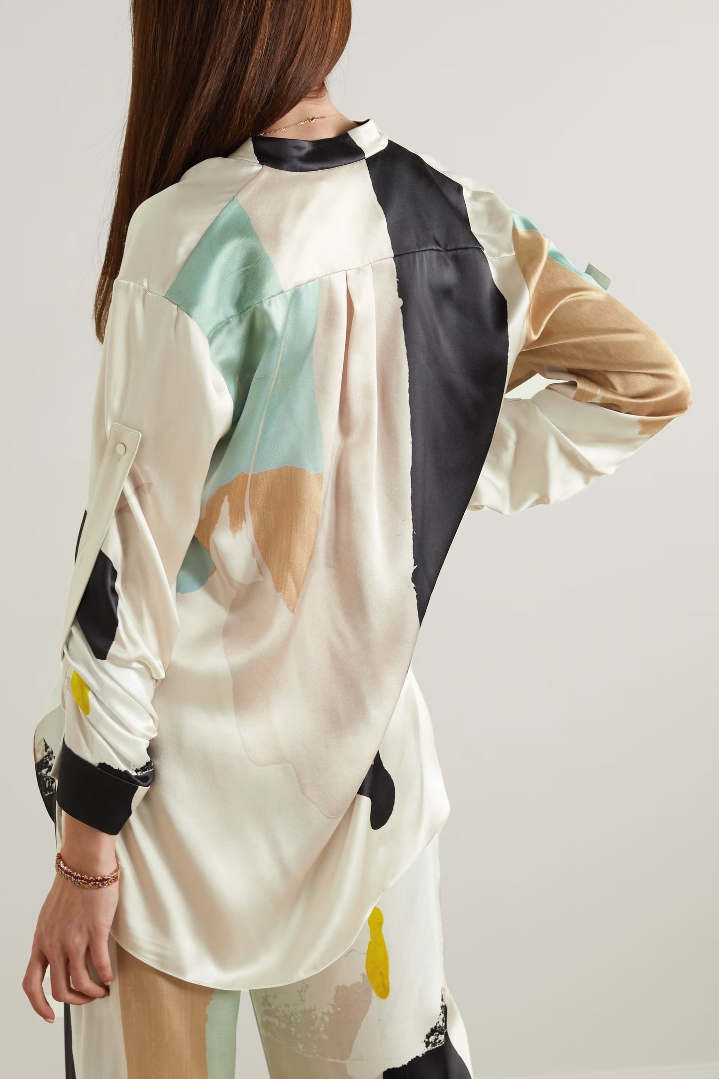 Abstract Art Luxe Satin Co-ord Set – Multi