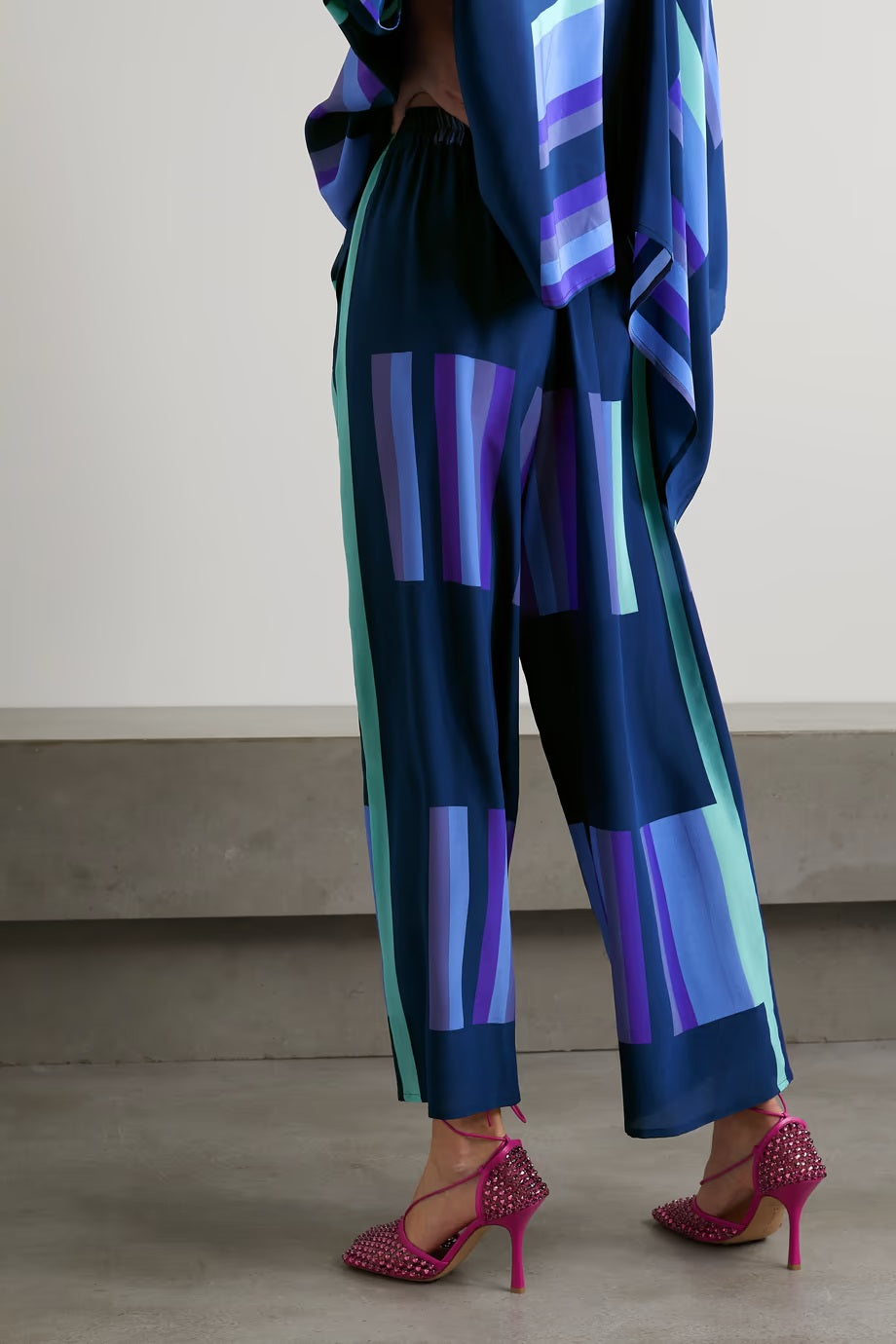 Azure Waves Kaftan Co-ord Set – Blue Multitone