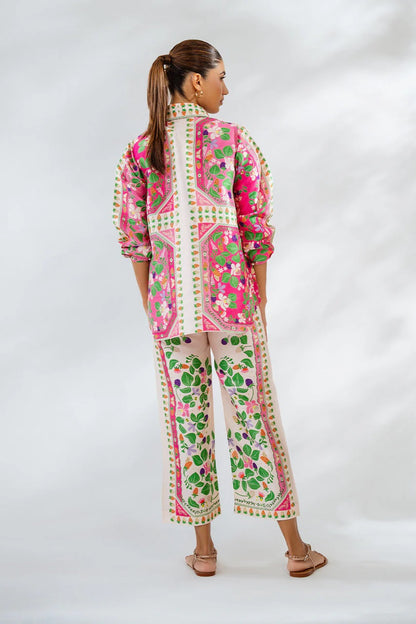 Rosabella Bloom Co-ord Set – Pink &amp; Green Floral