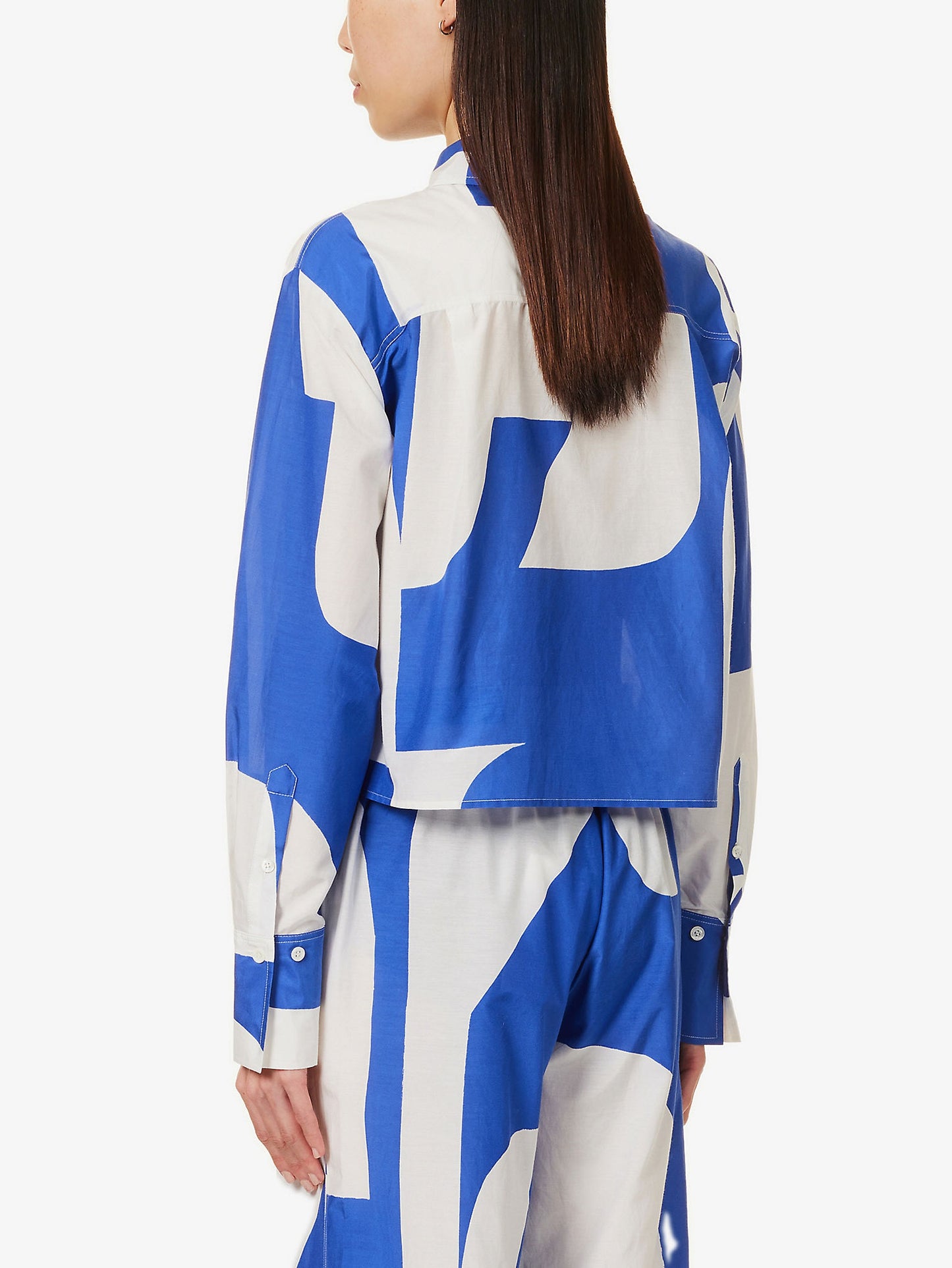 Electric Abstract Co-ord Set – Blue & White