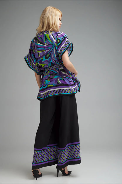 Midnight Mirage Printed Kaftan Co-ord Set – Purple & Teal