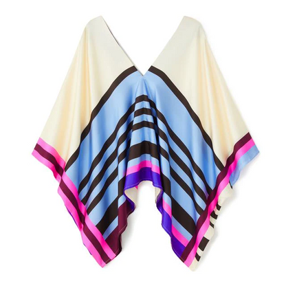 Azure Striped Kaftan Set – Modern Elegance in Motion