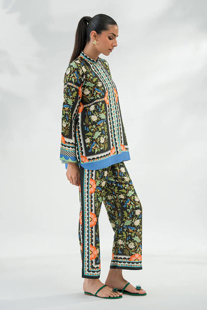 Eden Bloom Printed Co-ord Set – Black | Red | Yellow