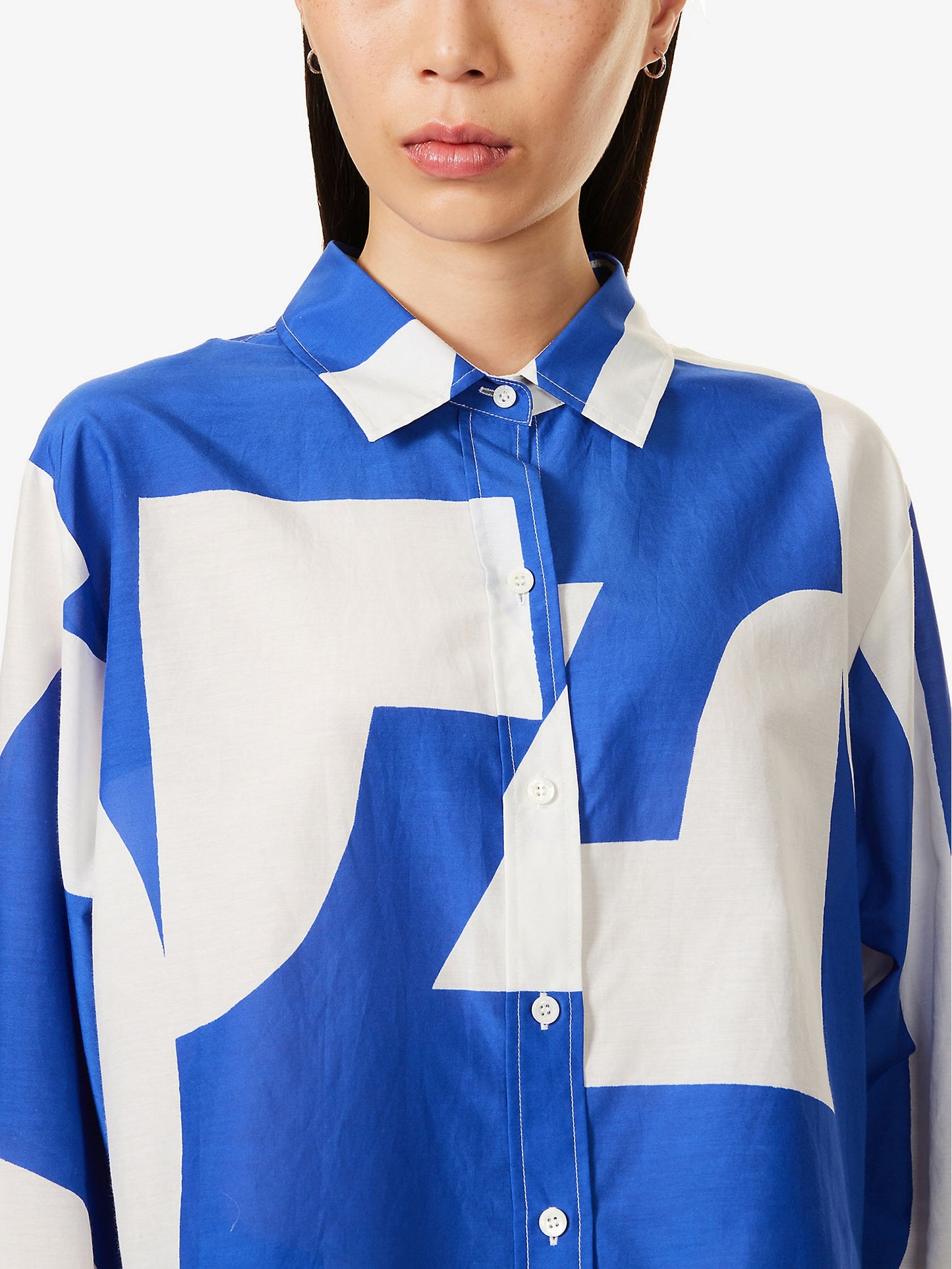 Electric Abstract Co-ord Set – Blue & White