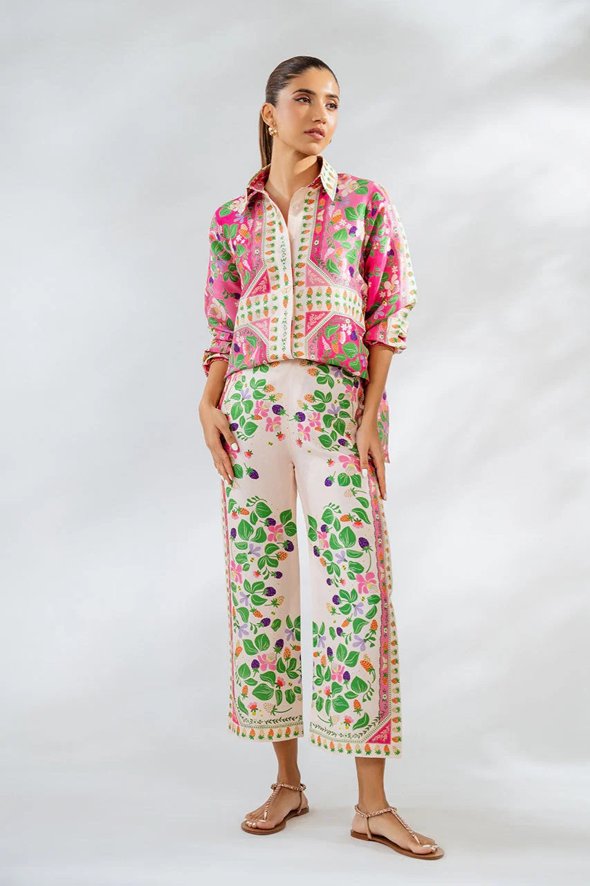 Rosabella Bloom Co-ord Set – Pink &amp; Green Floral