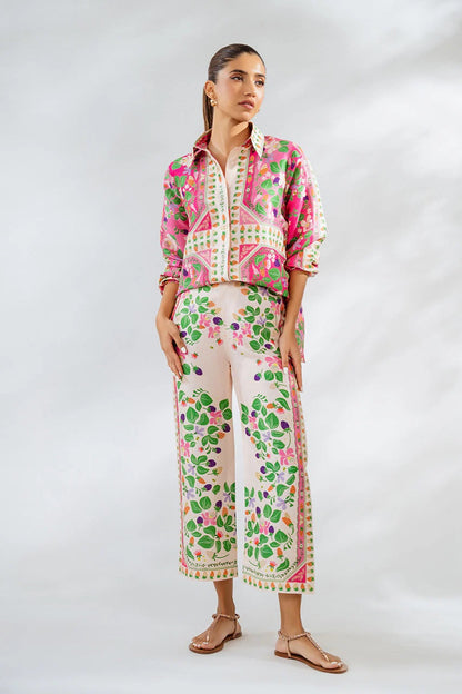 Rosabella Bloom Co-ord Set – Pink &amp; Green Floral