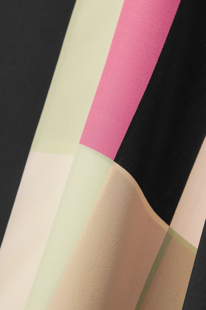 Elegant Black Multicolor Block Print Kaftan