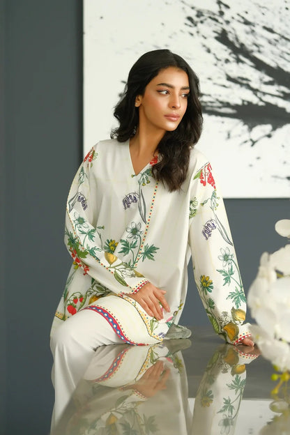Citrus Garden Printed Co-ord Set – Ivory Botanical