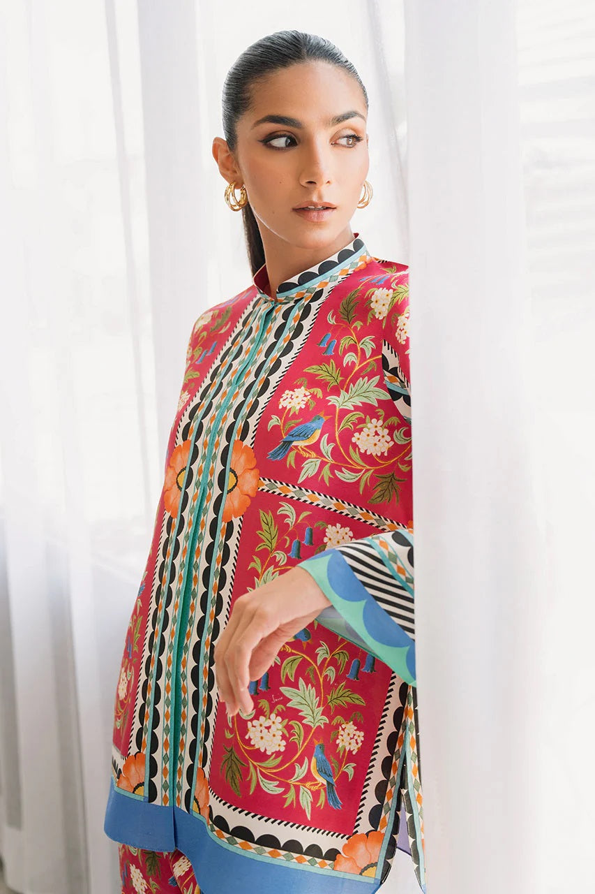 Eden Bloom Printed Co-ord Set – Black | Red | Yellow