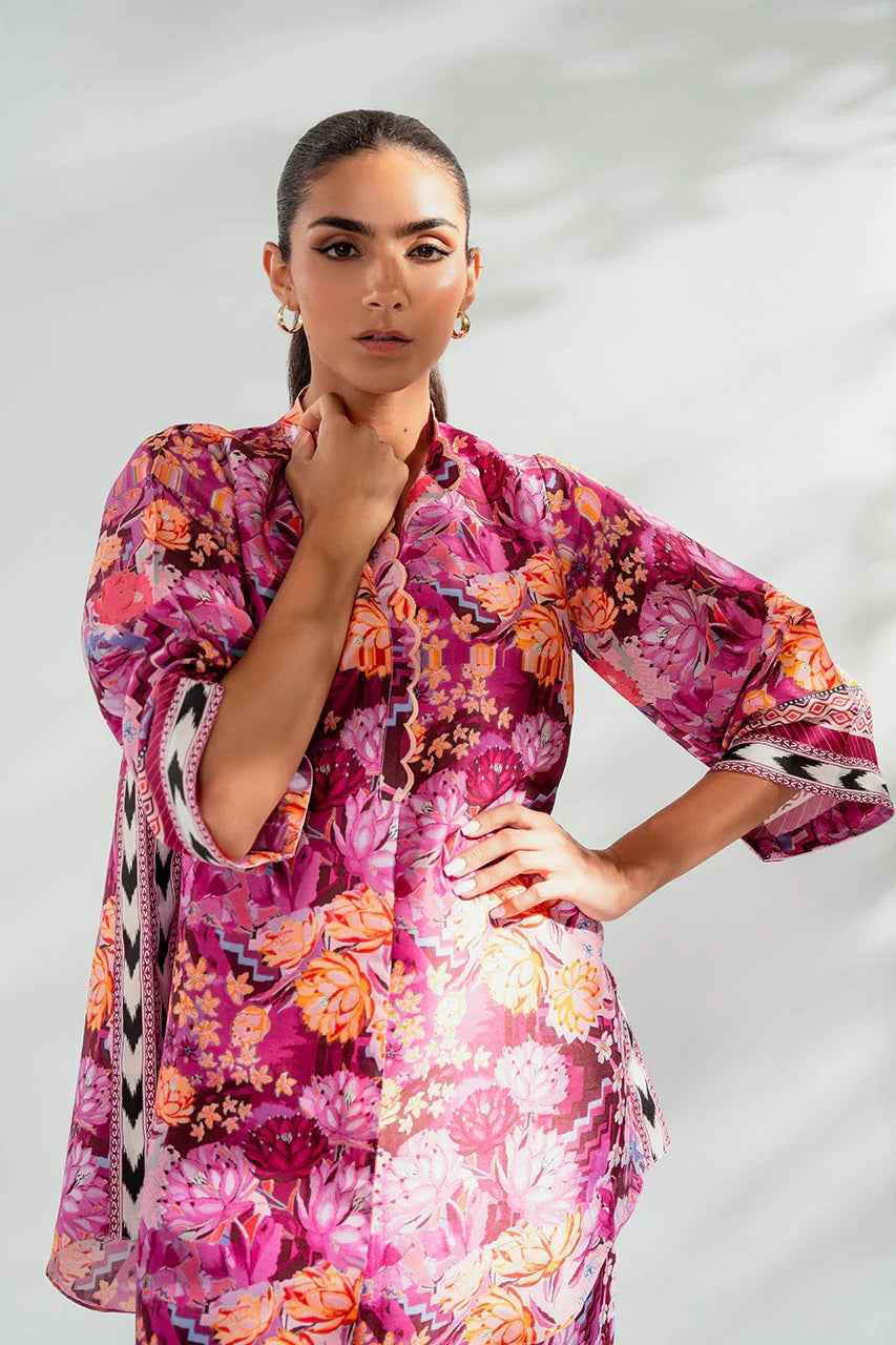 Bloom Essence Floral Co-ord Set – Green & Pink Variants