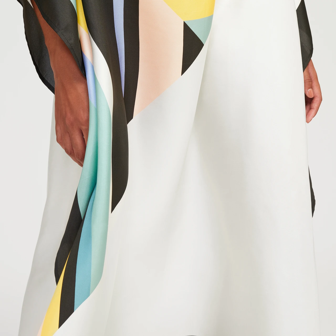 Chic Multicolor Stripe Flow Kaftan