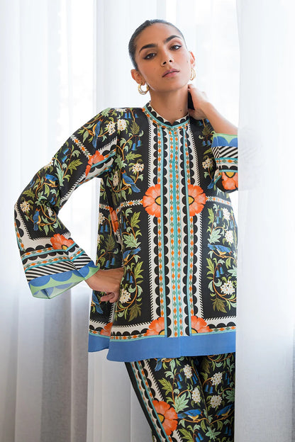 Eden Bloom Printed Co-ord Set – Black | Red | Yellow