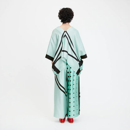 Mint Green Graphic Silk Co-ord Set – Contemporary Luxe