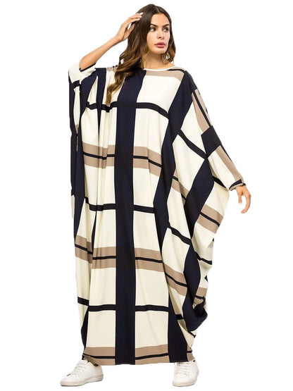 Elegant Oversized Geometric Print Kaftan