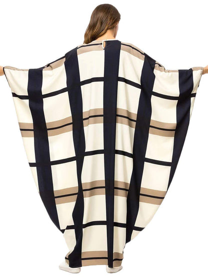 Elegant Oversized Geometric Print Kaftan