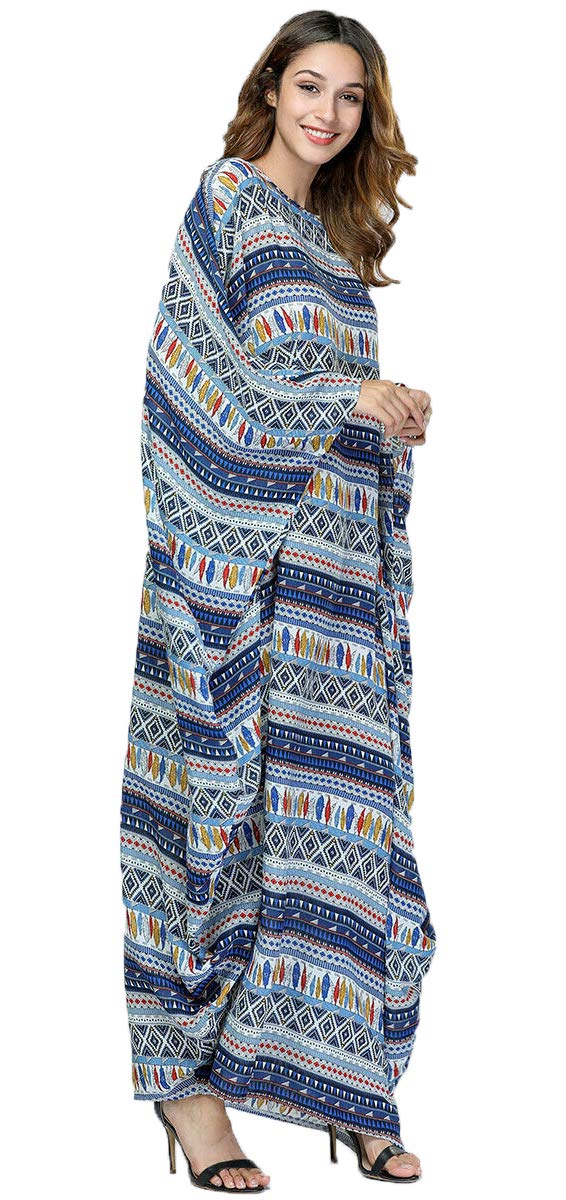 Bohemian Multicolour Printed Oversized Kaftan