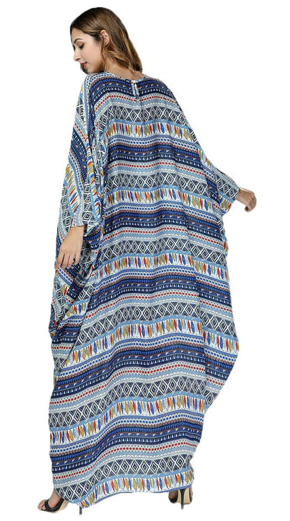 Bohemian Multicolour Printed Oversized Kaftan