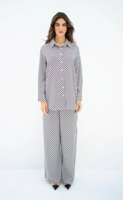 Minimal Muse Geometric Co-ord Set – Classic Black & White