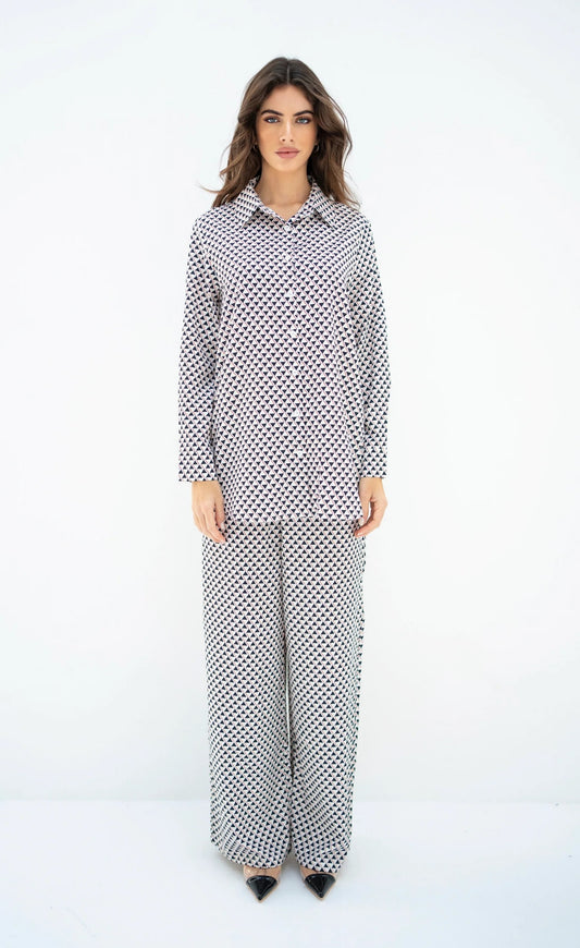 Minimal Muse Geometric Co-ord Set – Classic Black & White