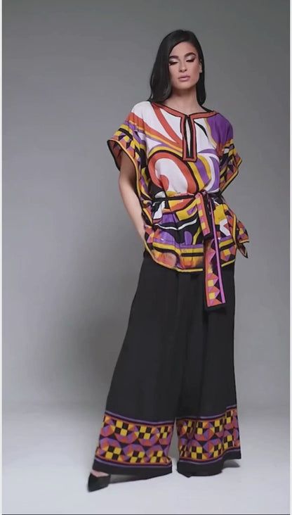 Sunset Mirage Printed Kaftan Co-ord Set