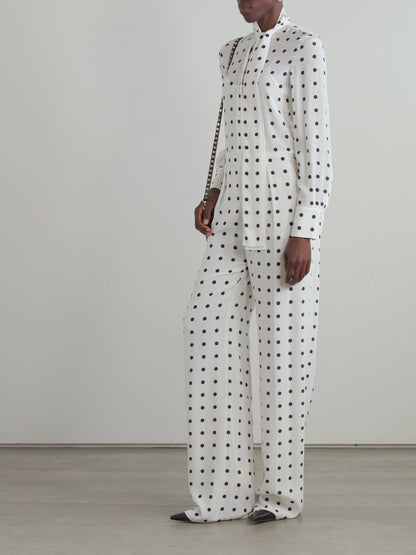 Monochrome Polka Dot Co-ord Set – White & Black