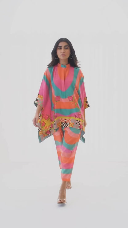 Tropicana Muse Abstract Co-ord Set – Multicolor