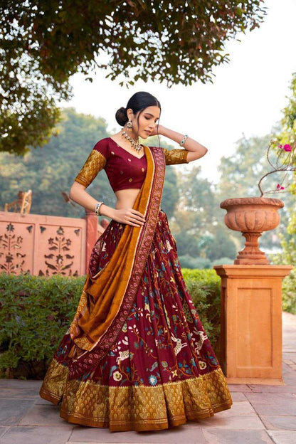 Tussar Silk Minakari Lehenga – Royal Festive Edition