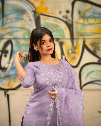 Jalpari Silk Embroidered Suit Set – Royal Ruby Edition