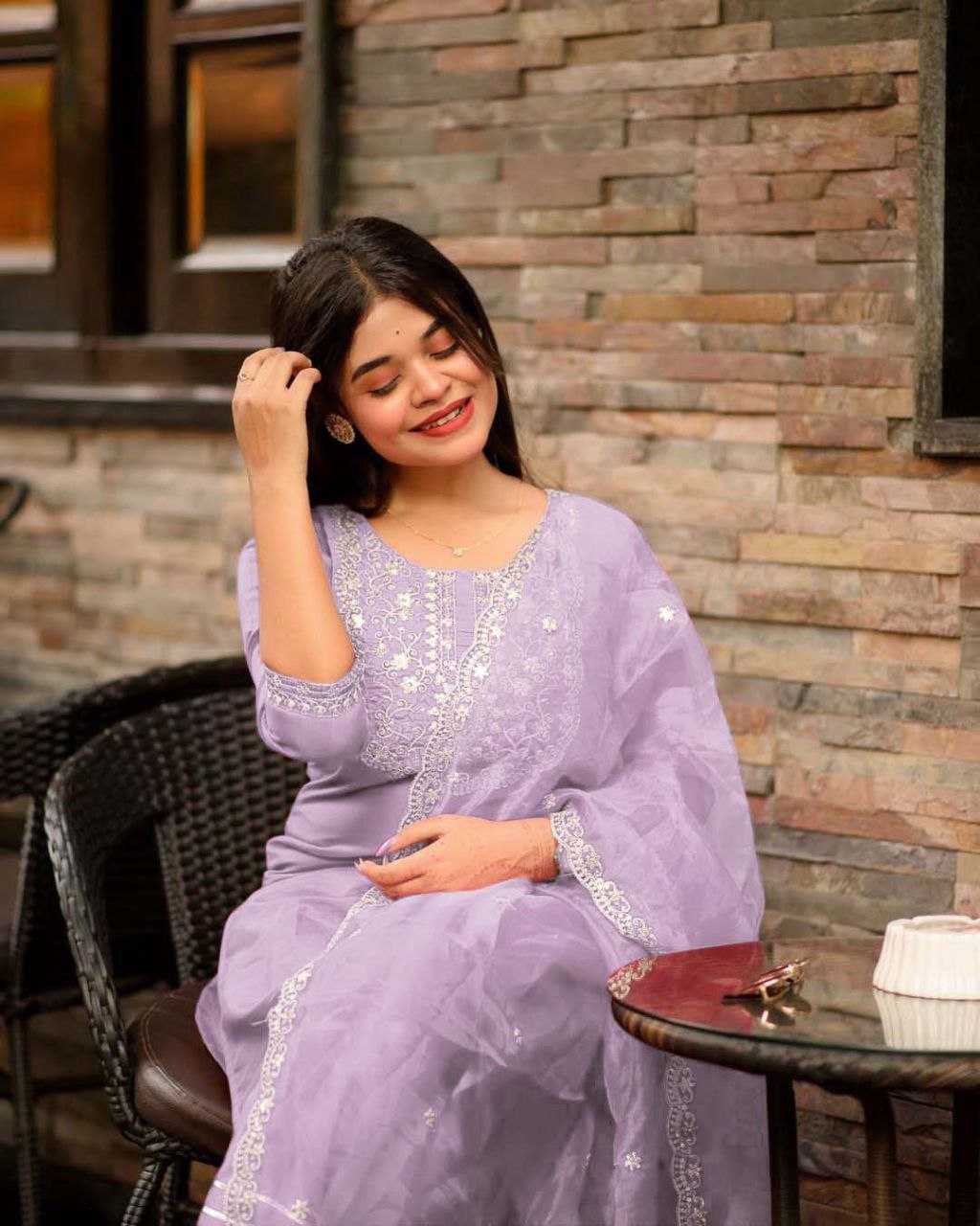 Jalpari Silk Embroidered Suit Set – Royal Ruby Edition