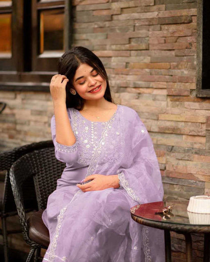 Jalpari Silk Embroidered Suit Set – Royal Ruby Edition