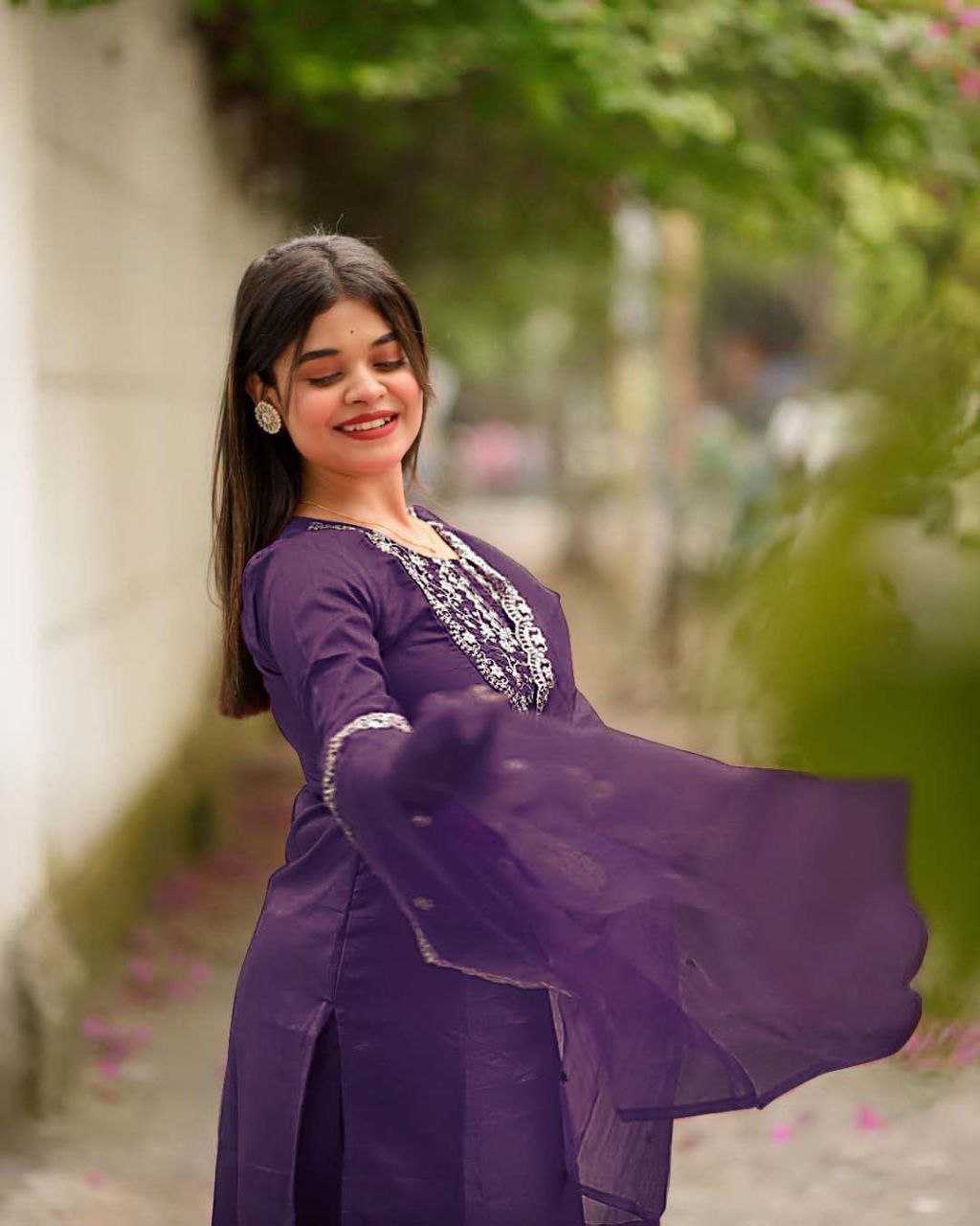 Jalpari Silk Embroidered Suit Set – Royal Ruby Edition