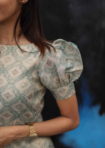 Soft Taby Printed Kurti – Elegant Pastel Edition